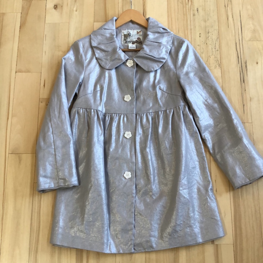 KENSIE linen cotton blend metallic jacket - size 8